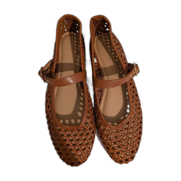 Universal Thread Shoes - Universal Thread Brown Woven Flats